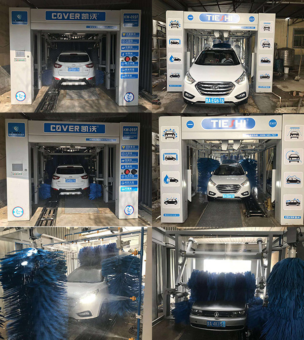 中國(guó)甘肅省蘭州市城關(guān)區(qū)雁灘北街安裝凱沃9刷隧道電腦洗車機(jī)